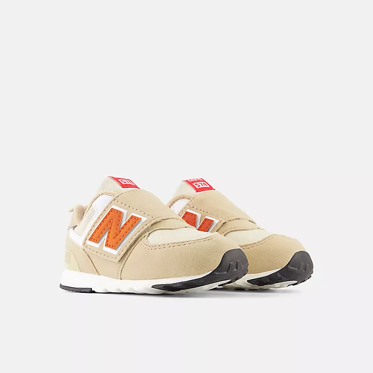 13代購 New Balance NB 574 奶橘白 小童鞋 休閒鞋 復古球鞋 IU NW574HBO-W-細節圖2