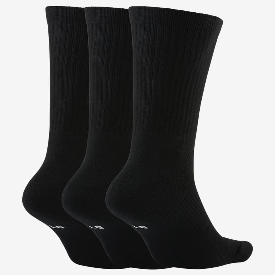 13代購 Nike Everyday Crew Socks 黑色 襪子 籃球襪 中筒 三雙 DA2123-010-細節圖2