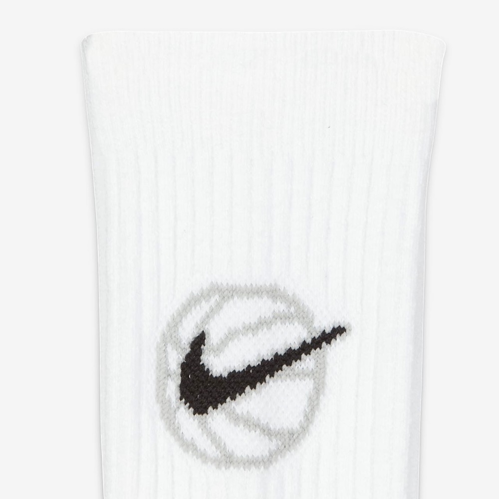 13代購 Nike Everyday Crew Socks 白色 襪子 籃球襪 中筒 三雙 DA2123-100-細節圖5