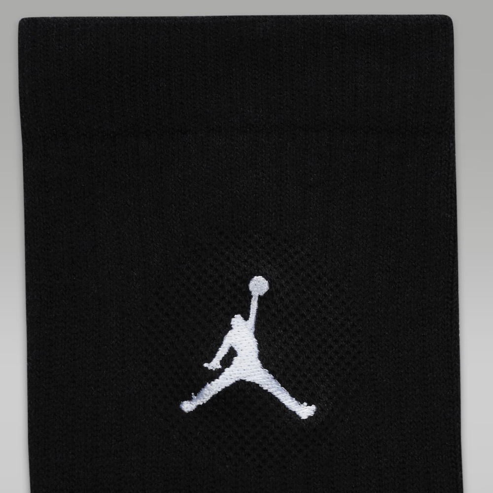 13代購 Nike Jordan Everyday Crew Sock 黑色 襪子 三雙 中筒 DX9632-010-細節圖4