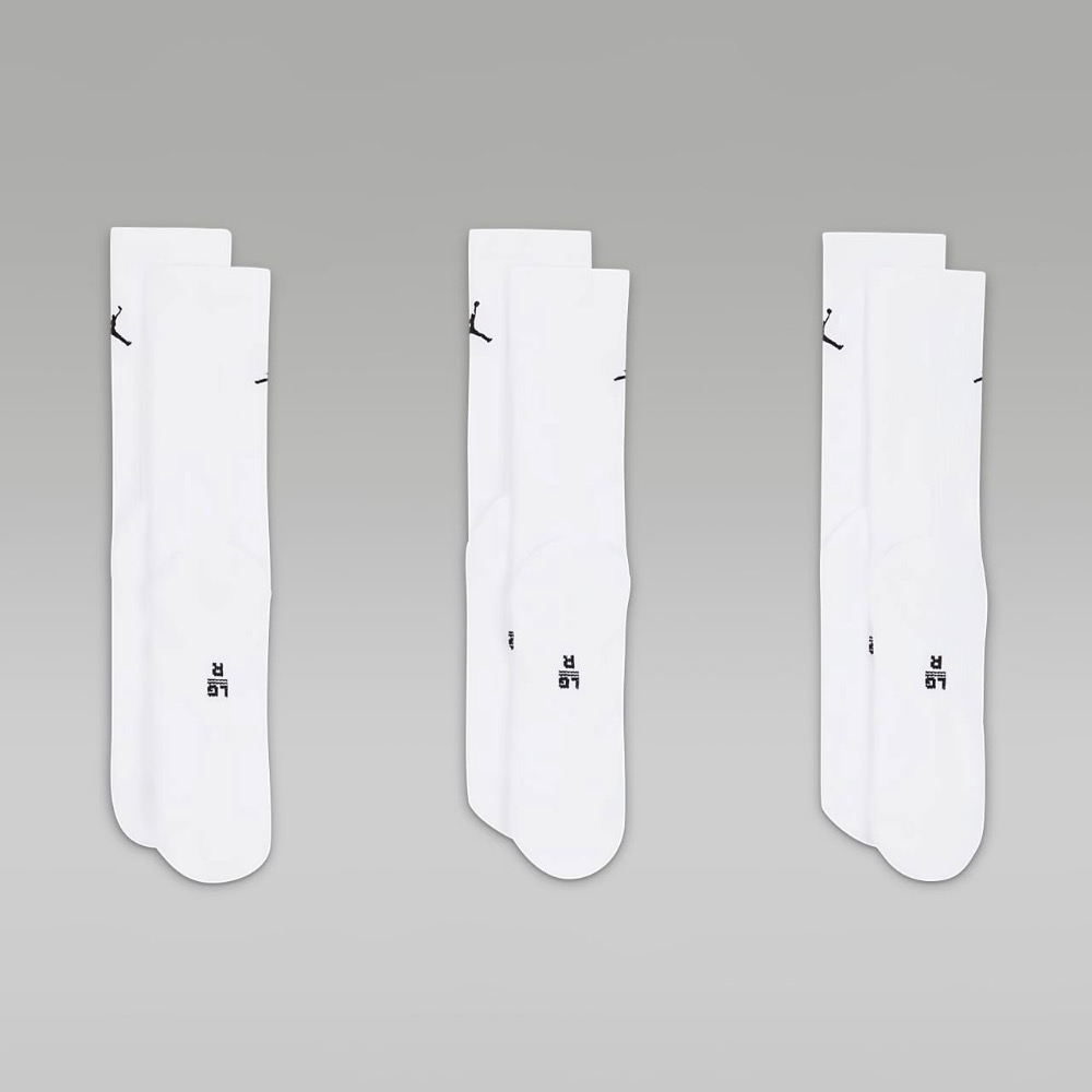 13代購 Nike Jordan Everyday Crew Socks 白色 襪子 三雙 DX9632-100-細節圖3