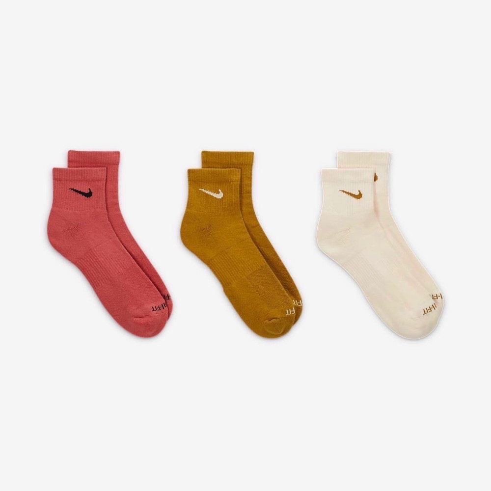 13代購 Nike Everyday Plus Cushioned Sock 紅褐米 襪子 短襪 SX6890-992-細節圖3