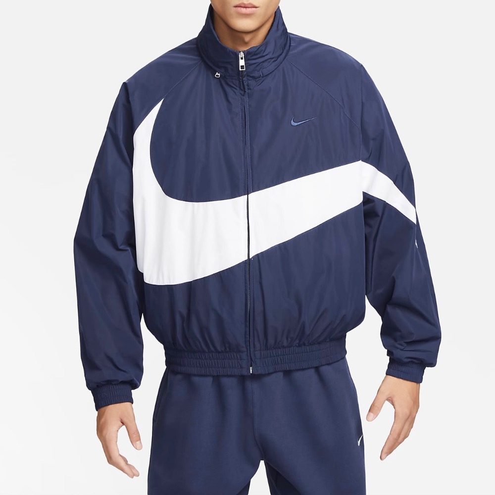 13代購 Nike Swoosh WVN JKT 藍白 男裝 外套 風衣外套 連帽外套 FB7878-410-細節圖4