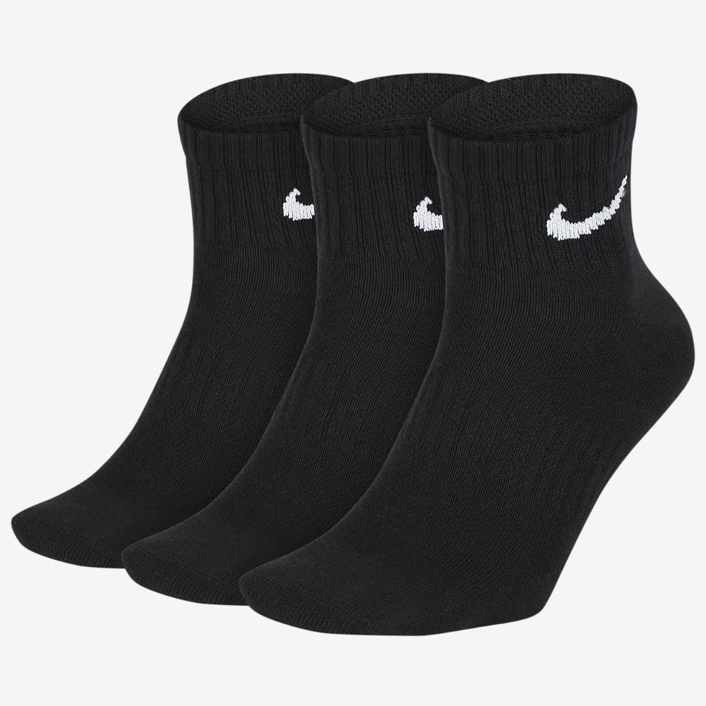 代購Nike Everyday Lightweight Sock 黑色襪子過踝三雙SX7677-010