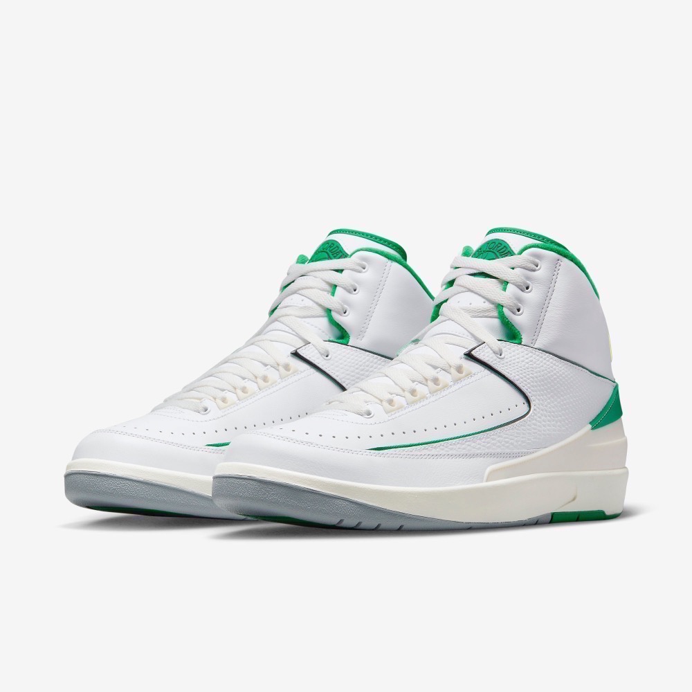 13代購 Nike Air Jordan 2 Retro 白綠 男鞋 休閒鞋 復古球鞋 喬丹 DR8884-103-細節圖2