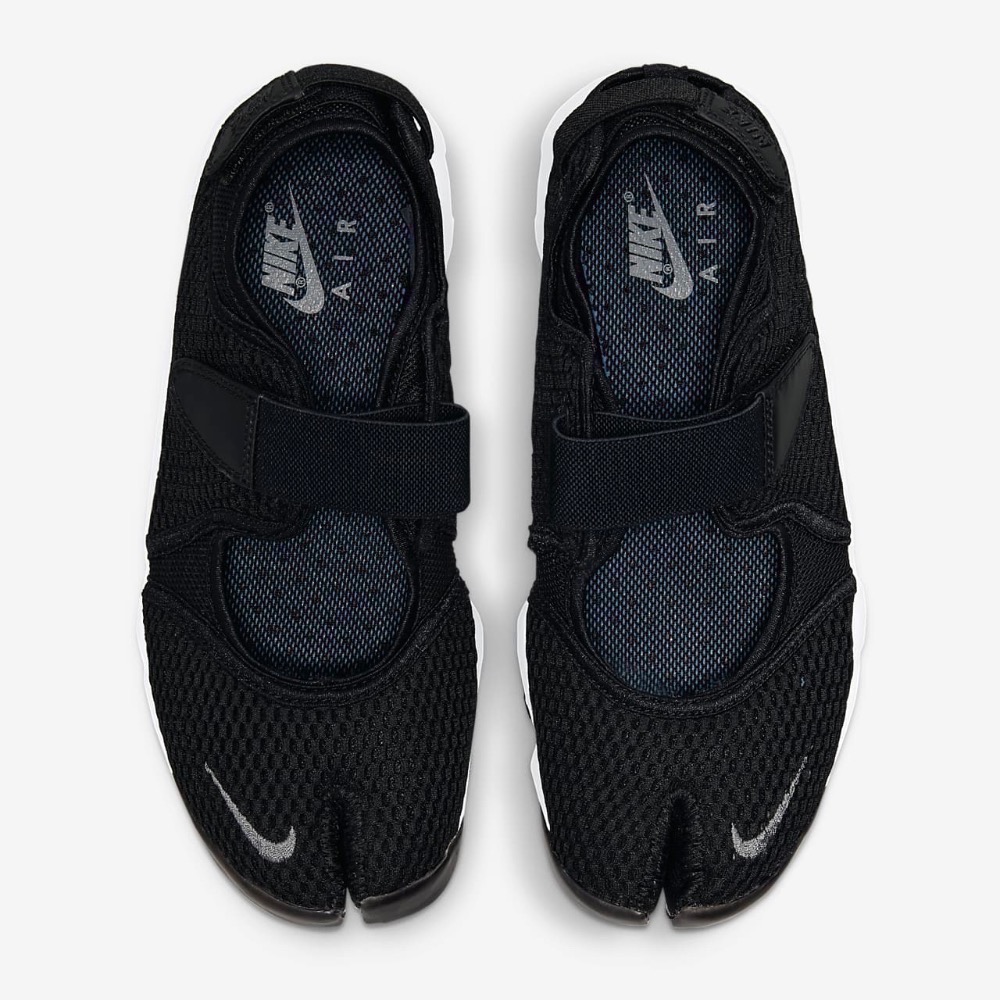 13代購 W Nike Air Rift BR 黑白 女鞋 休閒鞋 復古球鞋 忍者鞋 涼鞋 848386-001-細節圖4