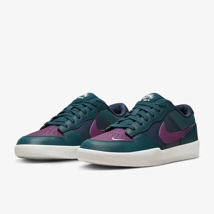 13代購 Nike SB Force 58 PRM L 綠白紫 男鞋 滑板鞋 休閒鞋 運動鞋 DH7505-401-細節圖2