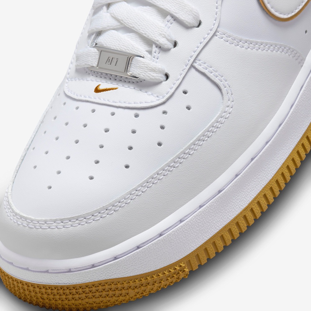 13代購 Nike Air Force 1 07 白黃銅 男鞋 休閒鞋 復古球鞋 AF1 DV0788-104-細節圖7