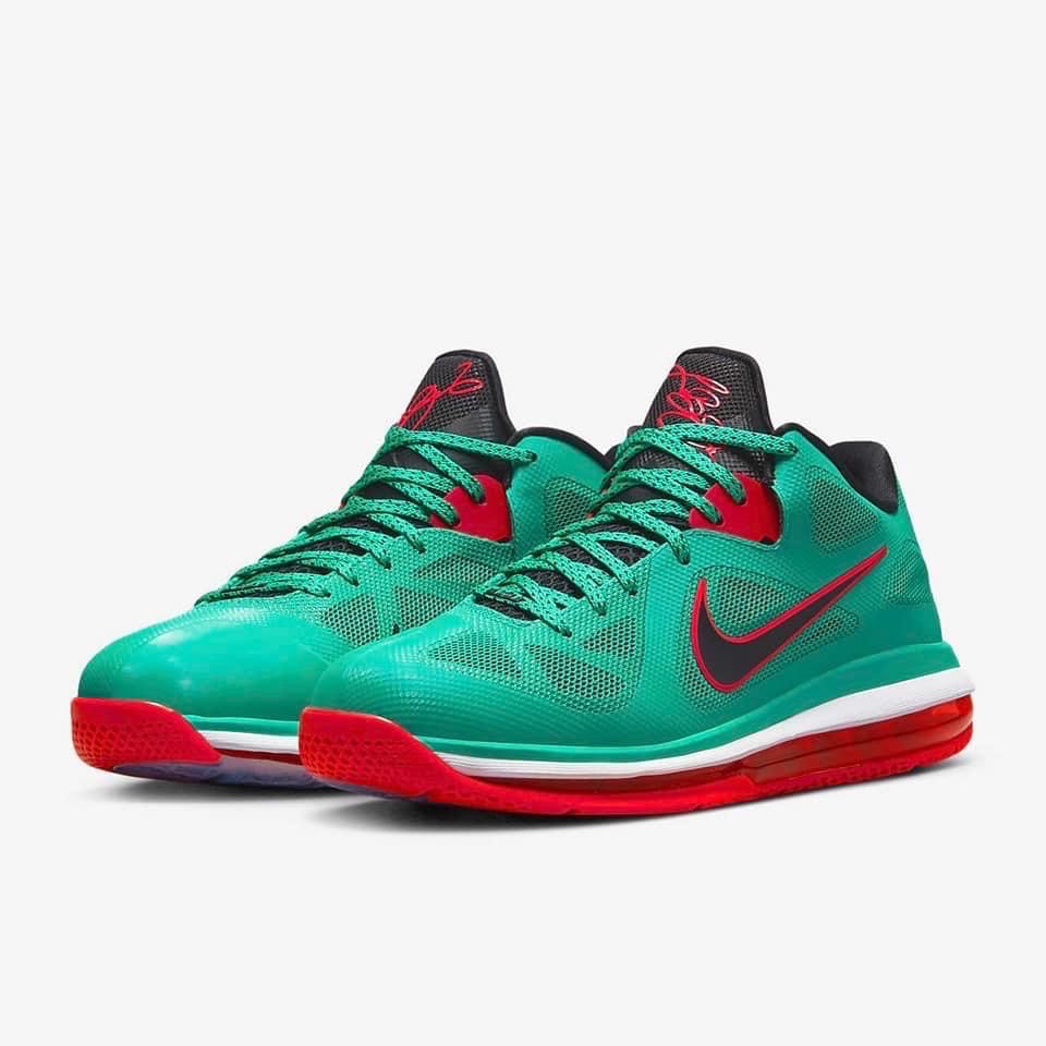 13代購 Nike LeBron IX Low EP 綠紅黑白 男鞋 籃球鞋 James LBJ DQ6400-300-細節圖2