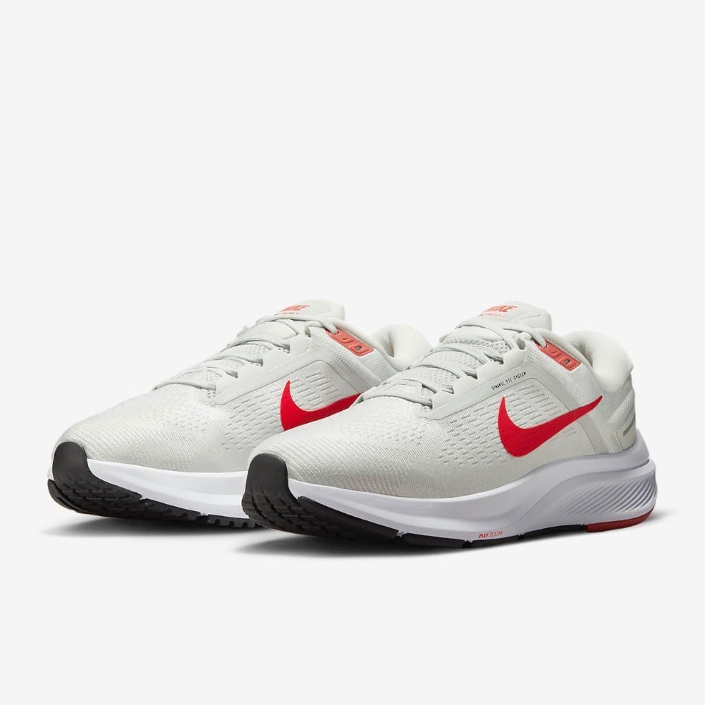 13代購 Nike Air Zoom Structure 24 灰白紅 男鞋 慢跑鞋 訓練鞋 氣墊 DA8535-010-細節圖2