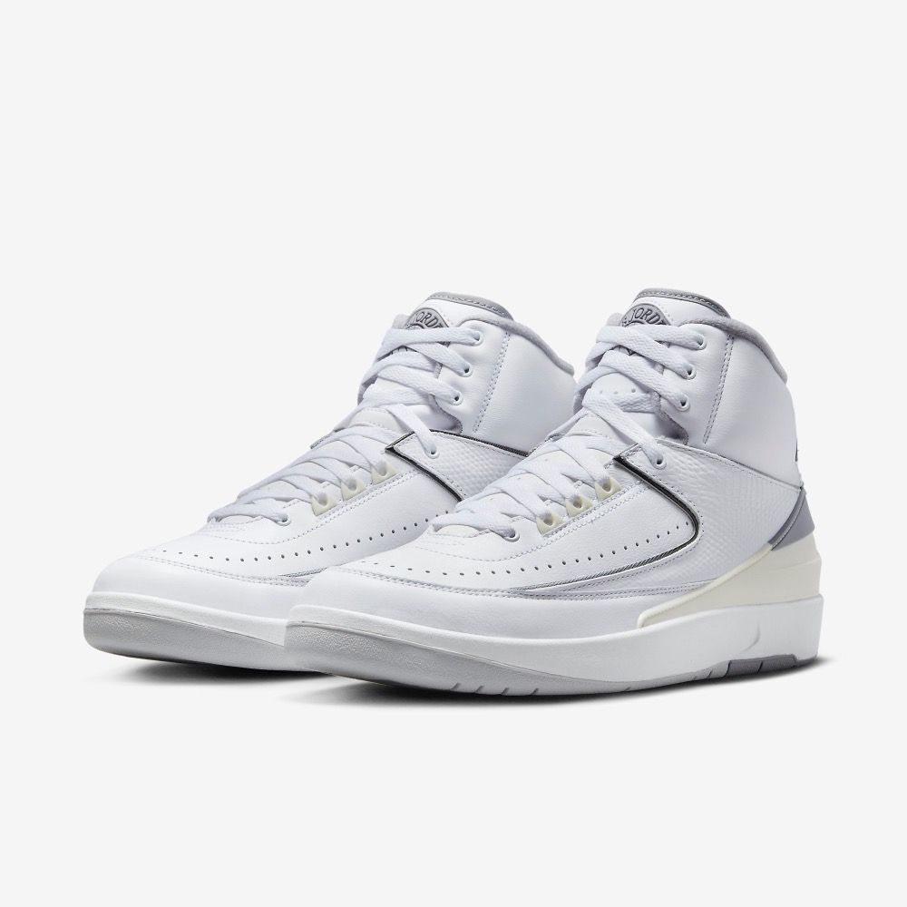 13代購 Nike Air Jordan 2 Retro 白灰 男鞋 休閒鞋 復刻球鞋 喬丹 DR8884-100-細節圖2