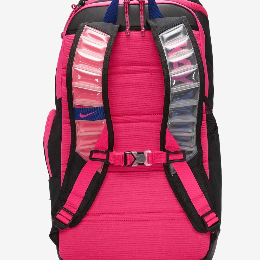 13代購 Nike Hoops Elite Backpack 黑桃紅 後背包 氣墊背帶 大容量 DX9786-011-細節圖3