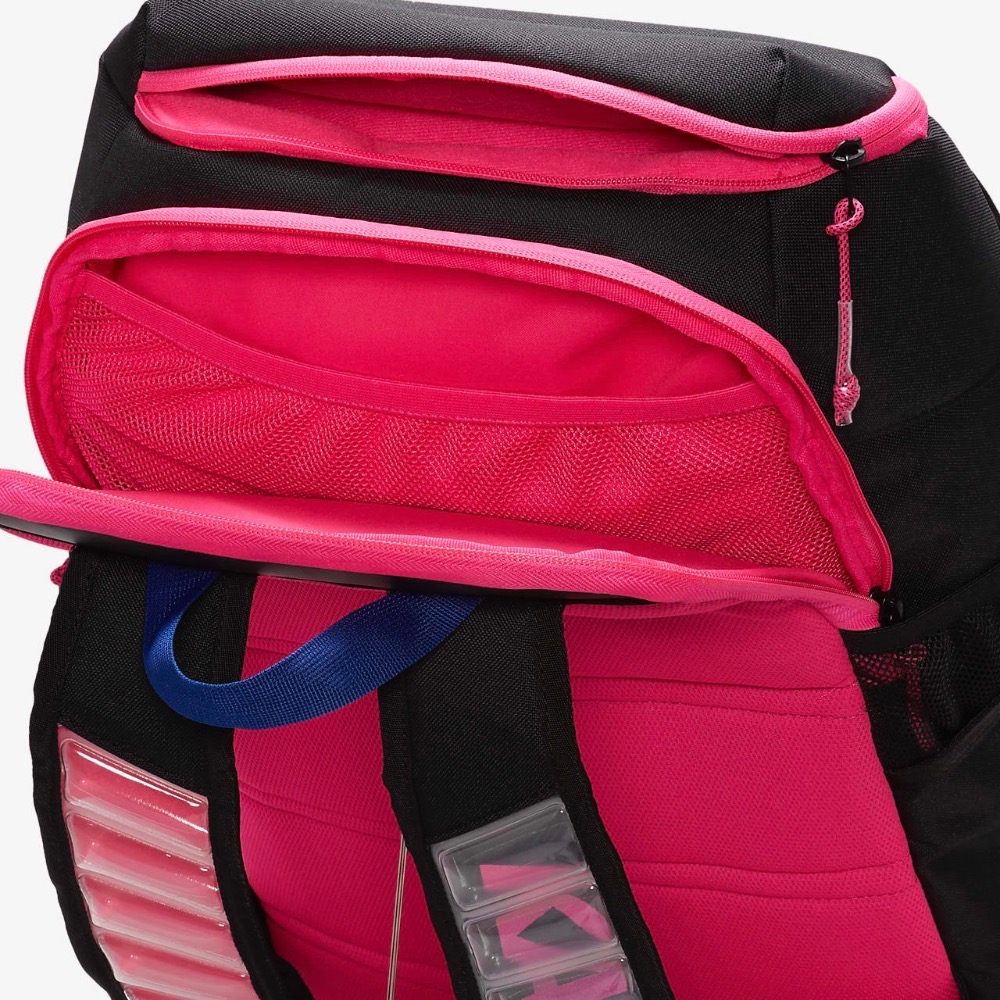 13代購 Nike Hoops Elite Backpack 黑桃紅 後背包 氣墊背帶 大容量 DX9786-011-細節圖5