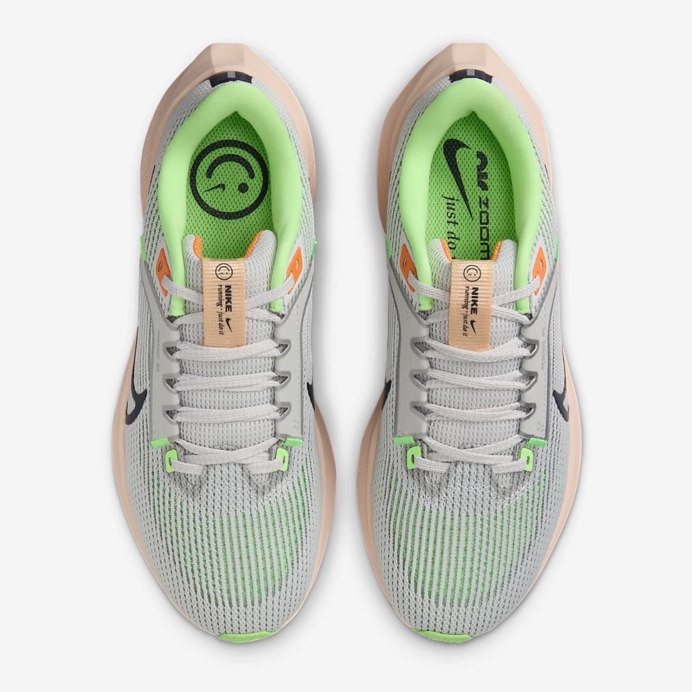 13代購 W Nike Air Zoom Pegasus 40 灰橘綠 女鞋 慢跑鞋 飛馬 反光 DV3854-006-細節圖5