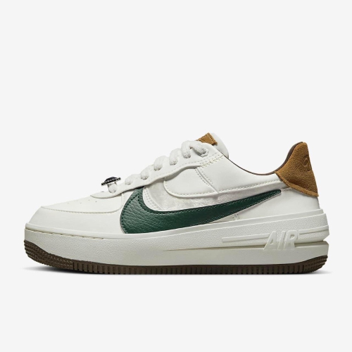 13代購W Nike AF1 PLT.AF.ORM 白綠棕女鞋休閒鞋Air Force 1 FB1856-131