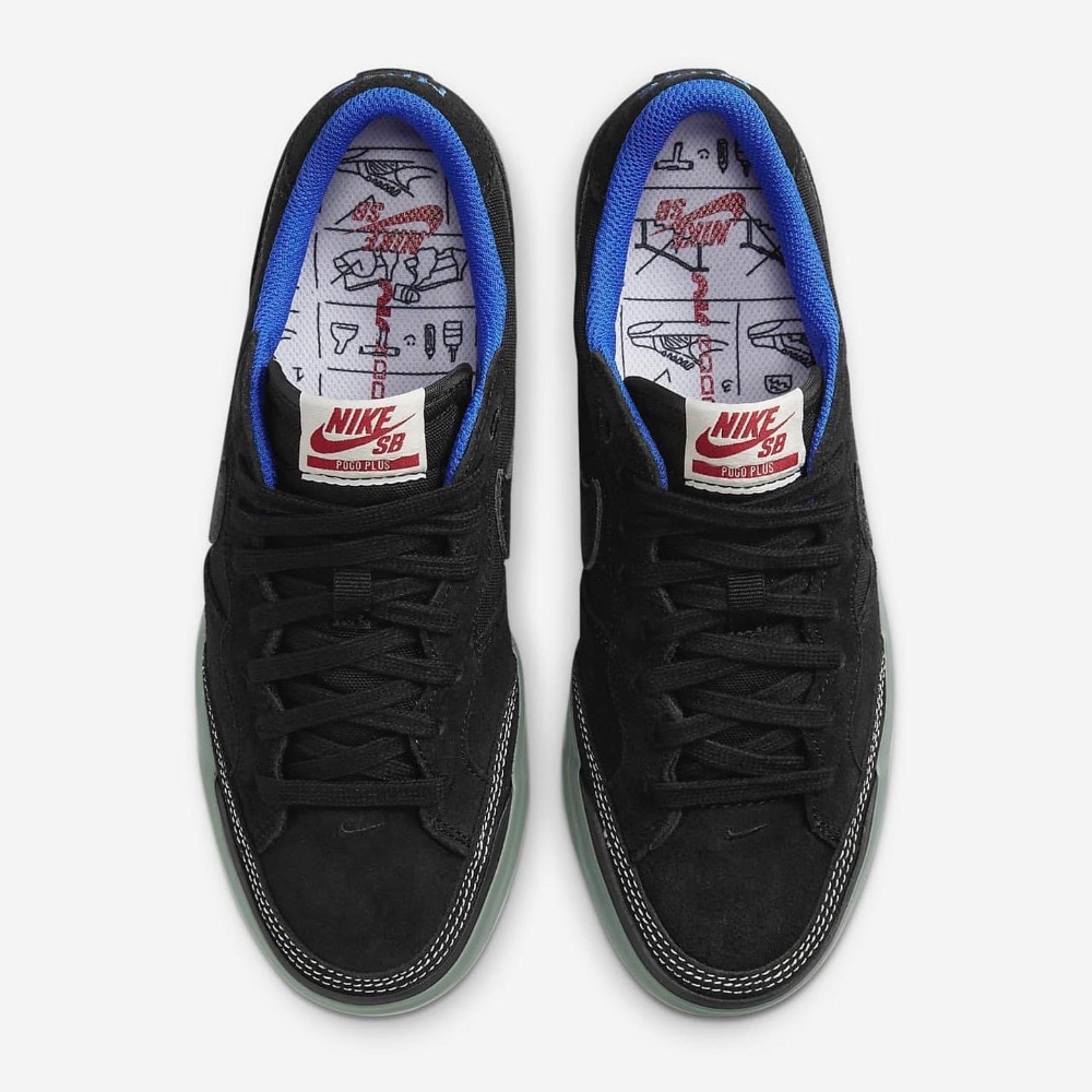 13代購 W Nike SB Zoom Pogo Plus PRM 黑藍 女鞋 休閒鞋 滑板鞋 DV5470-001-細節圖5