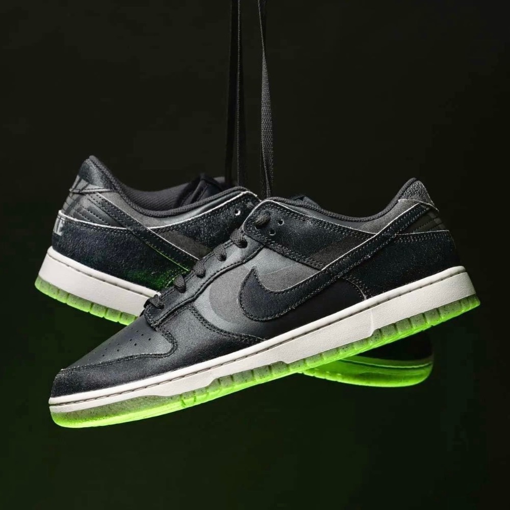 13代購 Nike Dunk Low GS 灰白綠 大童鞋 女鞋 休閒鞋 復古球鞋 DQ6215-001-細節圖10