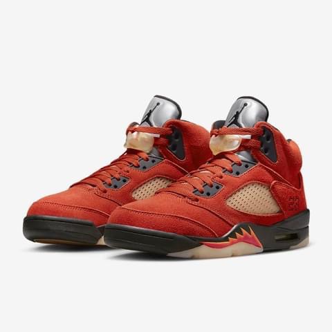 13代購 W Nike Air Jordan 5 Retro 橘紅黑 女鞋 休閒鞋 復古球鞋 喬丹 DD9336-800-細節圖2