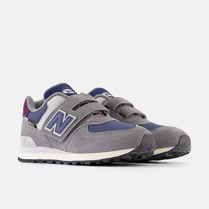 13代購 New Balance NB 574 灰藍白 中童鞋 休閒鞋 復古慢跑鞋 IU 李知恩 PV574KBN-W-細節圖2