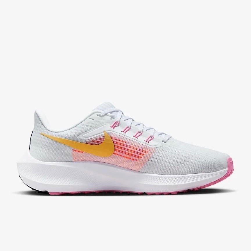 13代購 W Nike Air Zoom Pegasus 39 白黃粉 女鞋 慢跑鞋 訓練鞋 氣墊 DH4072-104-細節圖3