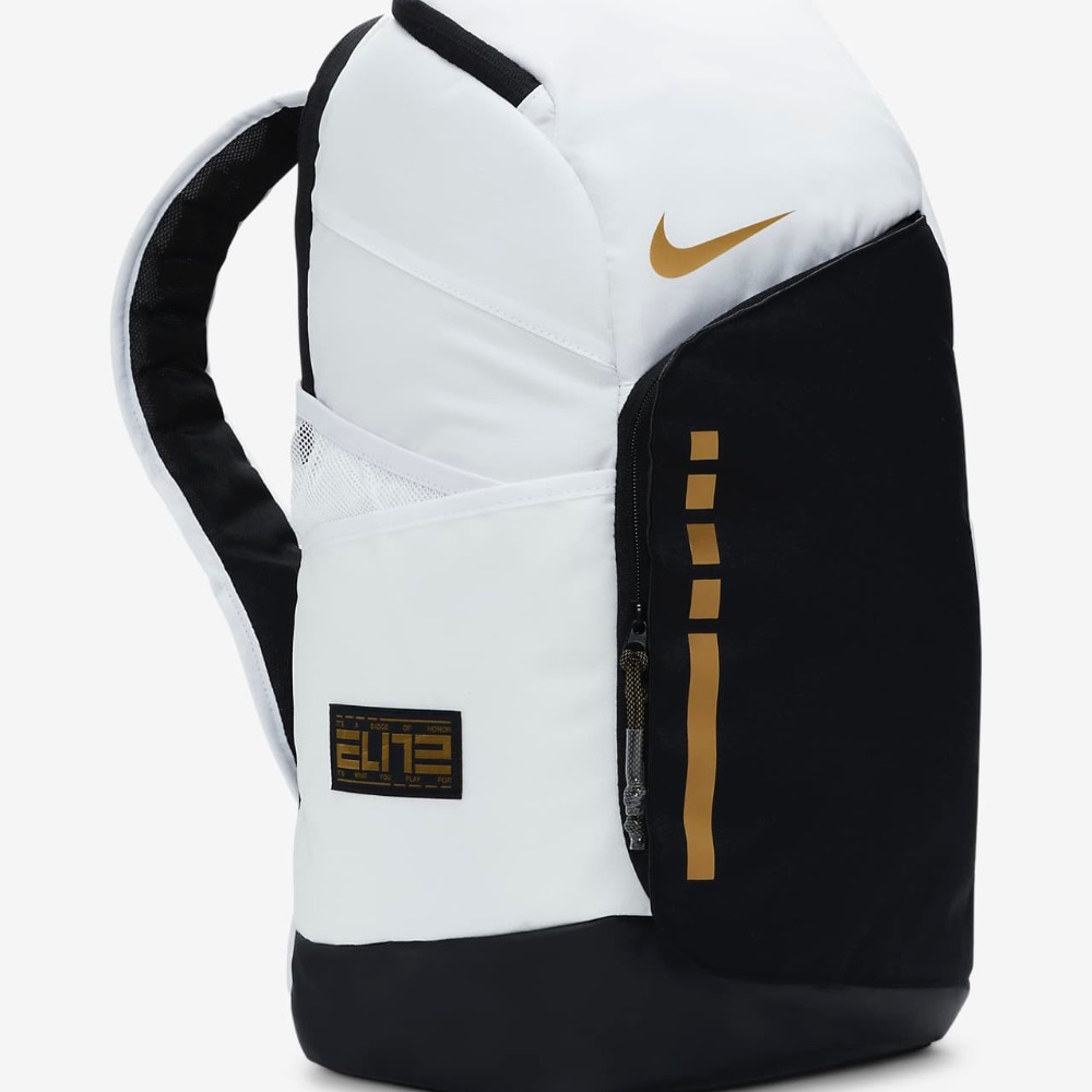 13代購 Nike Hoops Elite Backpack 白黑金 背包 後背包 DX9786-100-細節圖2