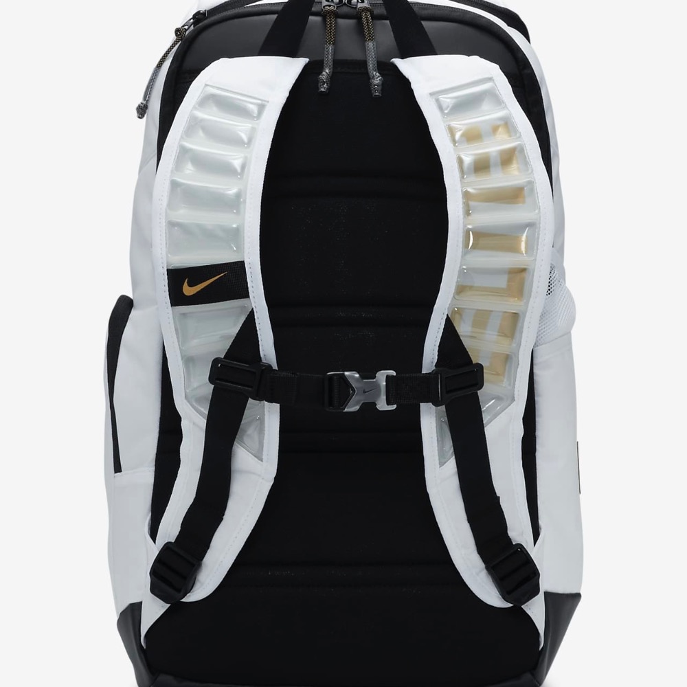 13代購 Nike Hoops Elite Backpack 白黑金 背包 後背包 DX9786-100-細節圖3