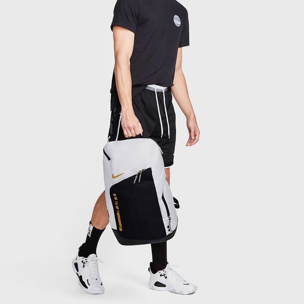 13代購 Nike Hoops Elite Backpack 白黑金 背包 後背包 DX9786-100-細節圖10