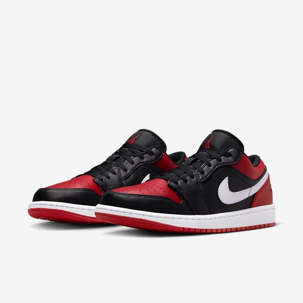 13代購 Nike Air Jordan 1 Low 黑白紅 男鞋 休閒鞋 復古球鞋 553558-066-細節圖2