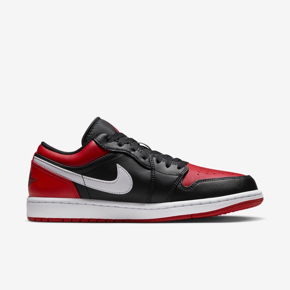 13代購 Nike Air Jordan 1 Low 黑白紅 男鞋 休閒鞋 復古球鞋 553558-066-細節圖3