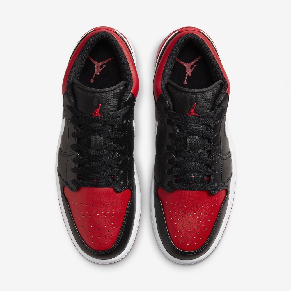 13代購 Nike Air Jordan 1 Low 黑白紅 男鞋 休閒鞋 復古球鞋 553558-066-細節圖5