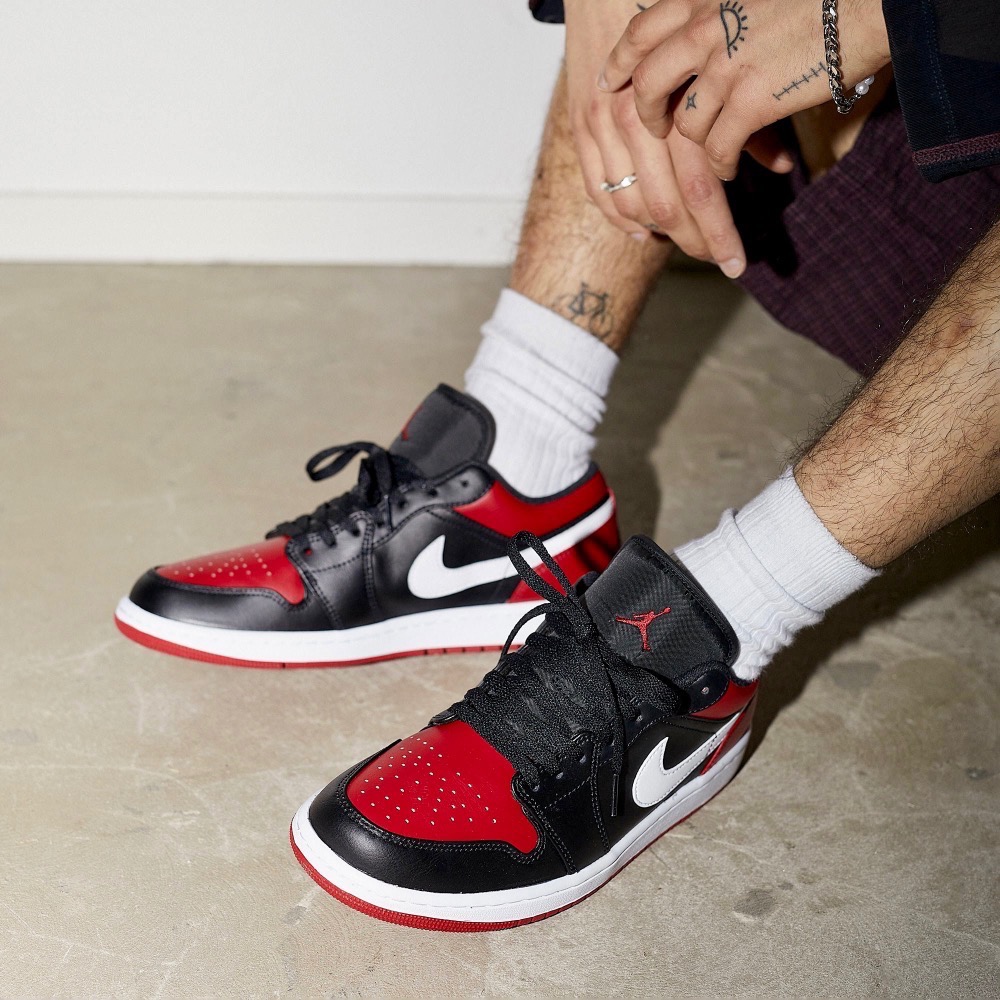 13代購 Nike Air Jordan 1 Low 黑白紅 男鞋 休閒鞋 復古球鞋 553558-066-細節圖9