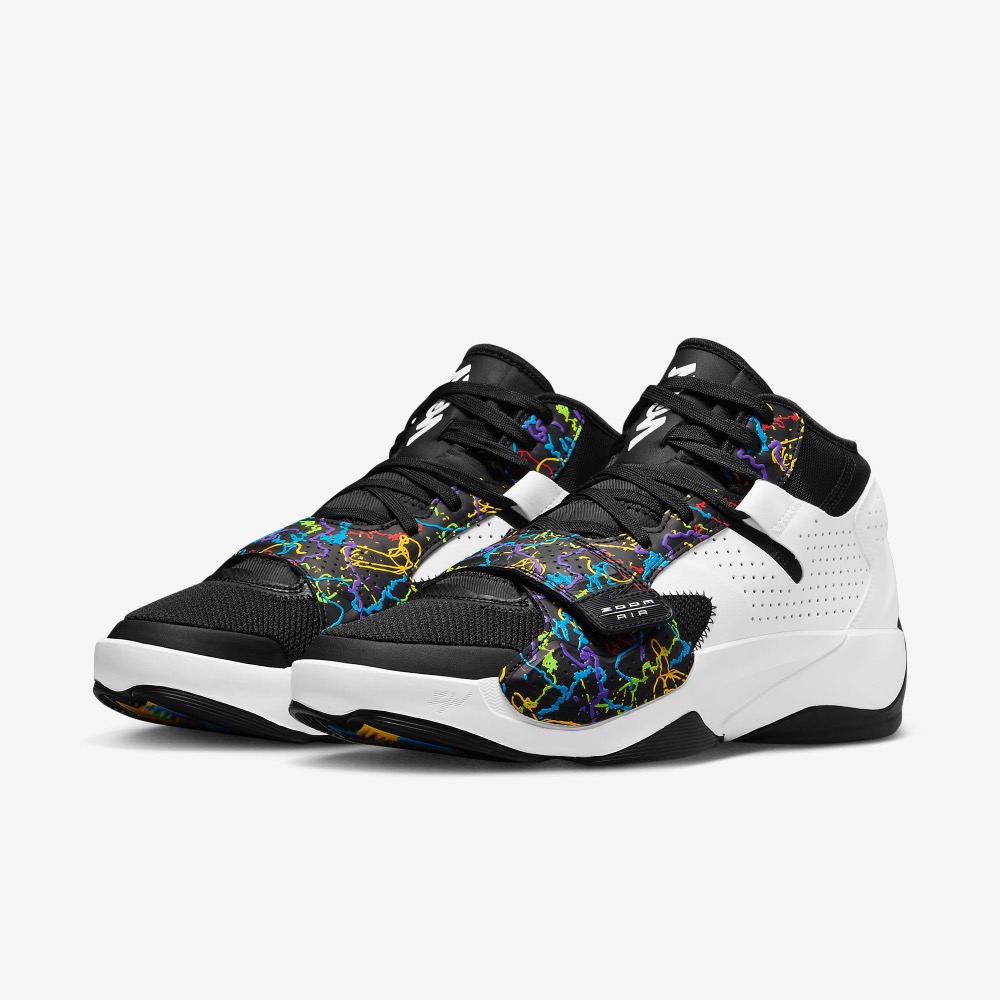 13代購 Nike Jordan Zion 2 PF 黑白 彩色 男鞋 籃球鞋 喬丹 錫安 XDR DO9068-003-細節圖2