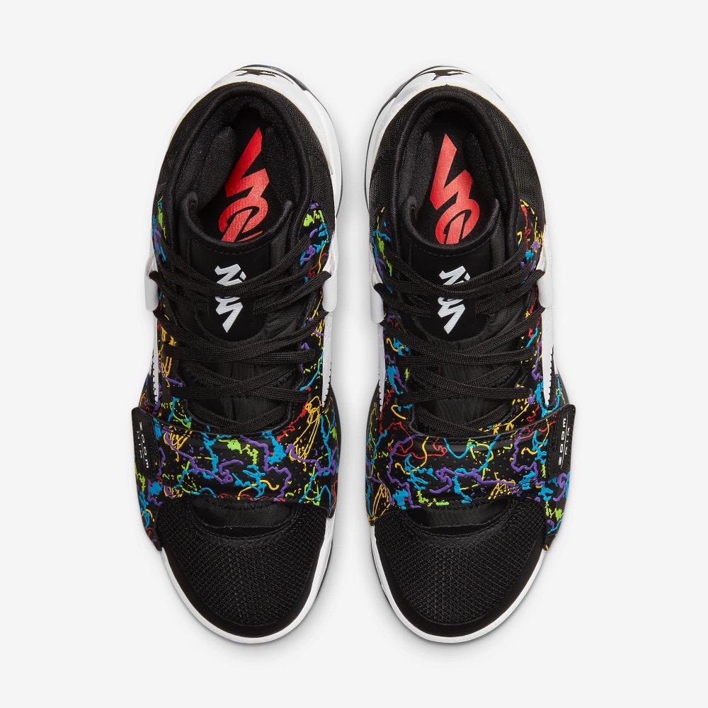 13代購 Nike Jordan Zion 2 PF 黑白 彩色 男鞋 籃球鞋 喬丹 錫安 XDR DO9068-003-細節圖5