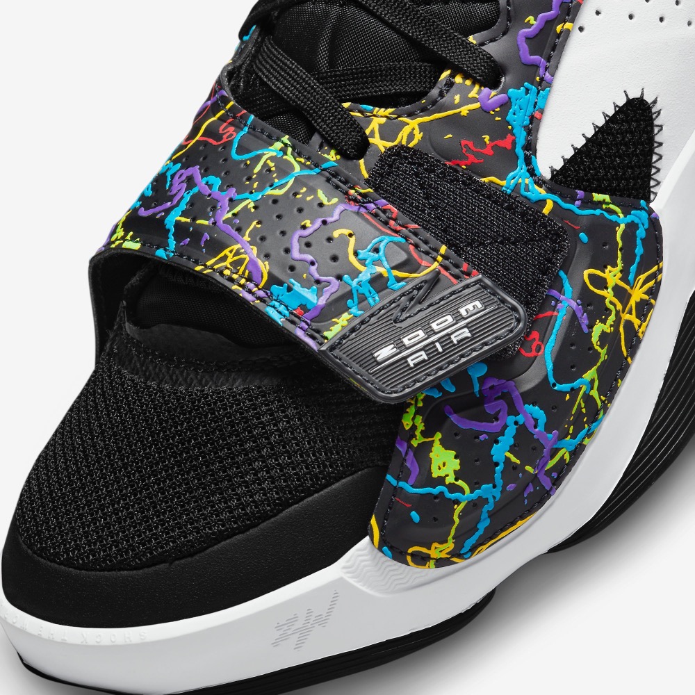 13代購 Nike Jordan Zion 2 PF 黑白 彩色 男鞋 籃球鞋 喬丹 錫安 XDR DO9068-003-細節圖7
