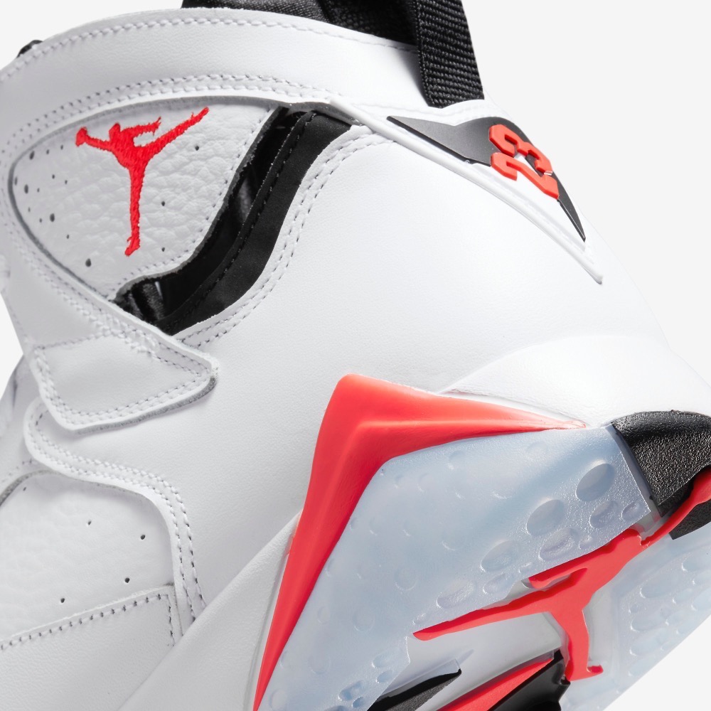 13代購 Nike Air Jordan 7 Retro 白黑紅 男鞋 休閒鞋 復古球鞋 CU9307-160-細節圖8