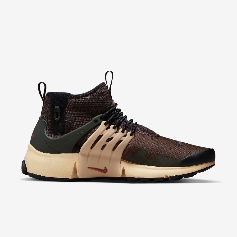 13代購 Nike Air Presto Mid Utility 咖啡白黑 男鞋 休閒鞋 復古球鞋 DC8751-200-細節圖3