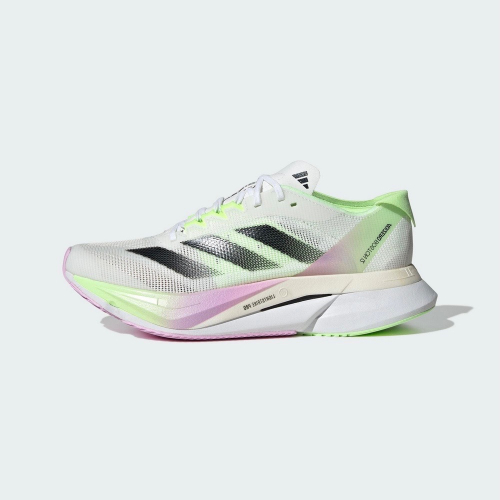13代購 Adidas Adizero Boston 12 W 白綠粉 女鞋 慢跑鞋 訓練鞋 IG3328