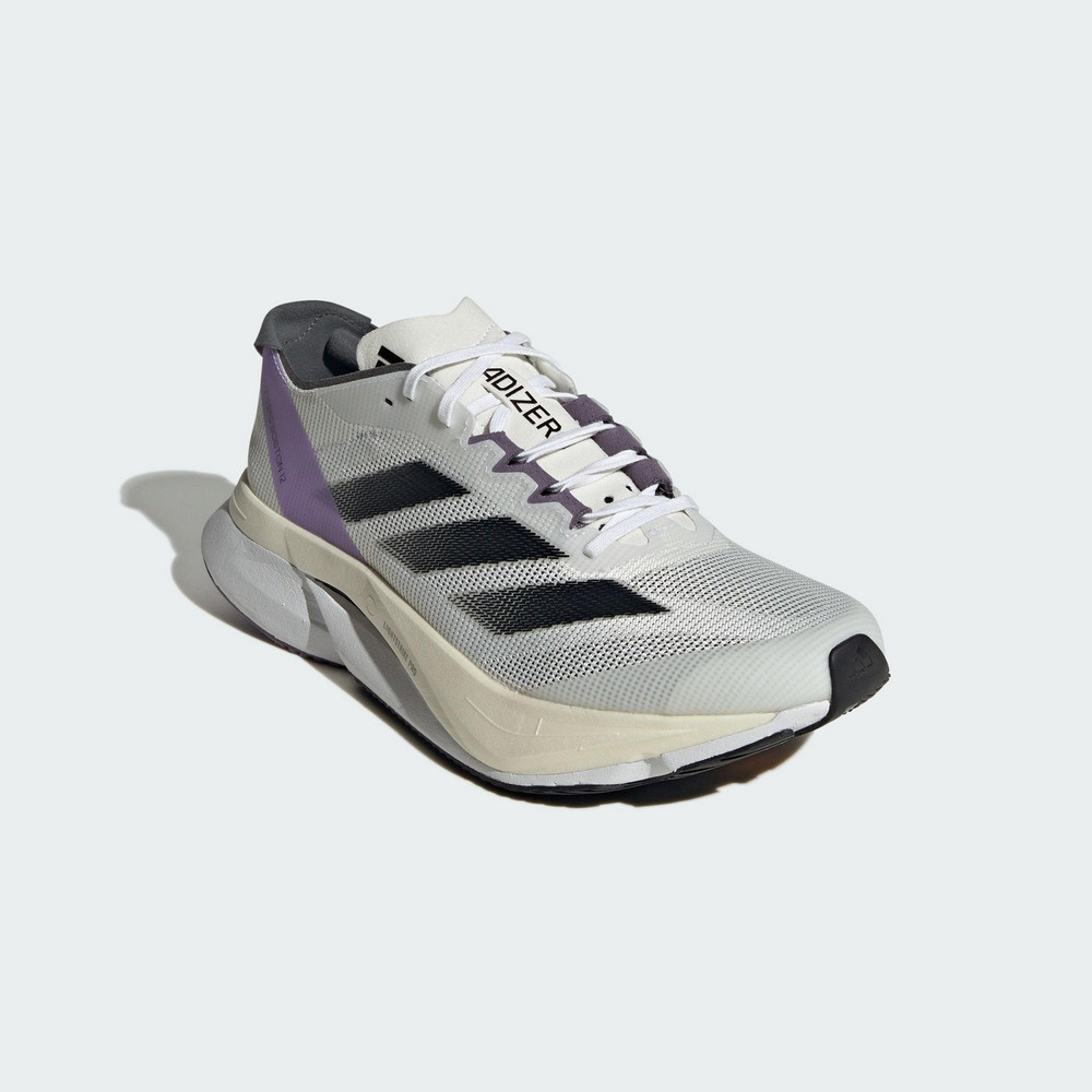 13代購 Adidas Adizero Boston 12 白黑紫 女鞋 慢跑鞋 訓練鞋 休閒鞋 ID6900-細節圖2