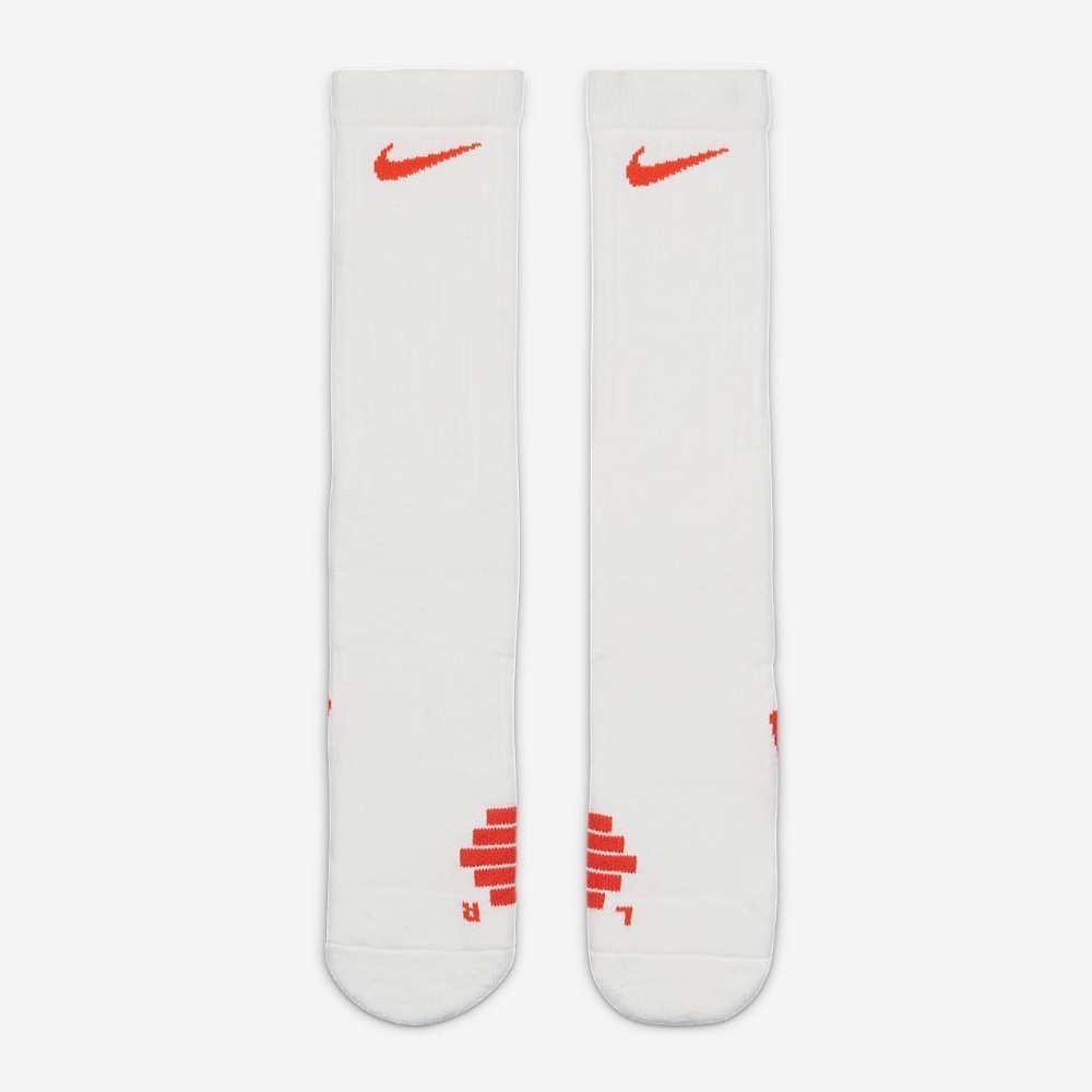 13代購 Nike Elite Crew Socks 白橘紅 籃球襪 高筒 小腿肚 SX7622-105-細節圖2