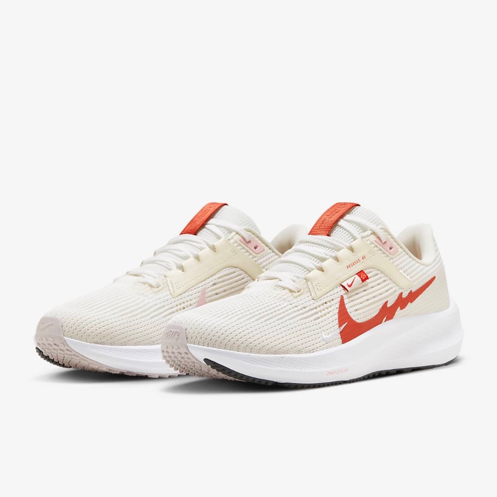 13代購 W Nike Air Zoom Pegasus 40 奶白紅 女鞋 慢跑鞋 訓練鞋 FZ5059-121-細節圖2