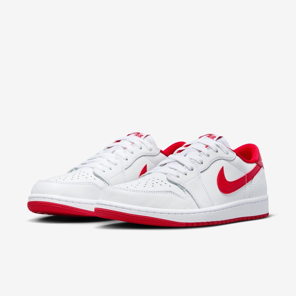 13代購 Nike Air Jordan 1 Retro Low OG 白紅 男鞋 休閒鞋 喬丹 CZ0790-161-細節圖2