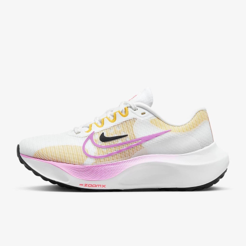 13代購 W Nike Zoom Fly 5 白紫黃黑 女鞋 慢跑鞋 訓練鞋 休閒鞋 DM8974-100