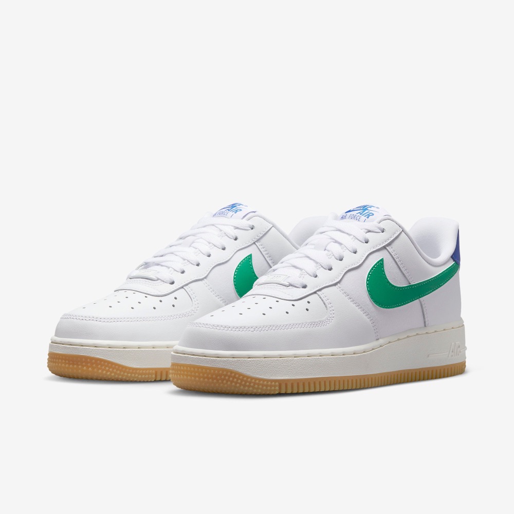 13代購 W Nike Air Force 1 07 白綠藍 女鞋 休閒鞋 復古球鞋 AF1 DD8959-110-細節圖2