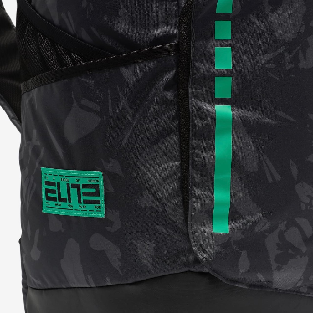 13代購 Nike Hoops Elite Backpack 黑綠 後背包 氣墊背帶 大容量 FN0943-010-細節圖8