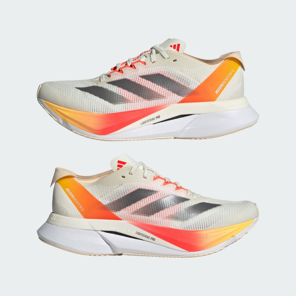 13代購 Adidas Adizero Boston 12 W 白橘 女鞋 慢跑鞋 訓練鞋 IG3325-細節圖6