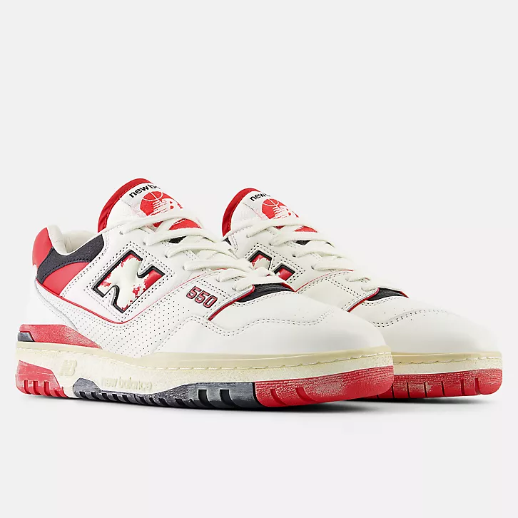 13代購 New Balance NB 550 白紅 男鞋 女鞋 休閒鞋 復古球鞋 IU BB550VGA-D-細節圖2