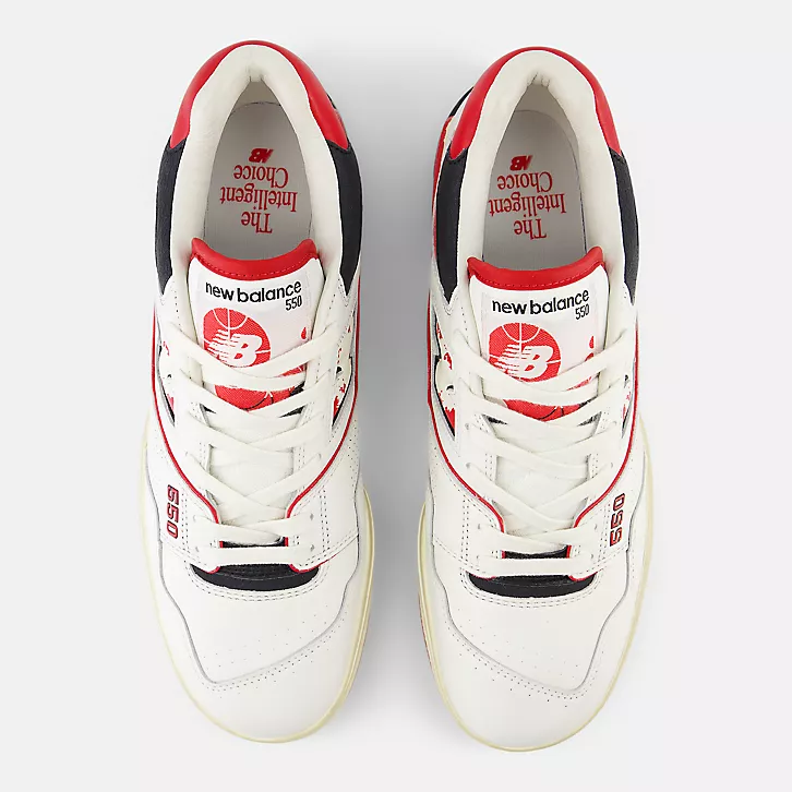 13代購 New Balance NB 550 白紅 男鞋 女鞋 休閒鞋 復古球鞋 IU BB550VGA-D-細節圖5