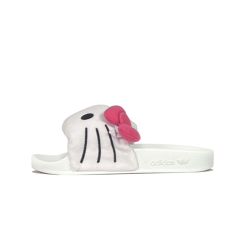 13代購 Adidas Adilette Hello Kitty 白色 女鞋 拖鞋 蝴蝶結 IG8419-細節圖3