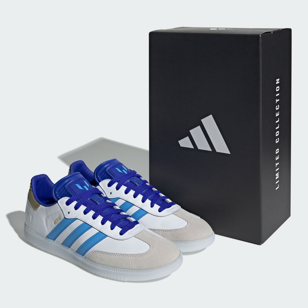 13代購 Adidas OG Samba Messi 白藍 男鞋 女鞋 休閒鞋 復古球鞋 Leo ID3550-細節圖2