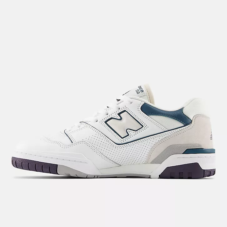 13代購 New Balance NB 550 白紫 男鞋 女鞋 休閒鞋 復古球鞋 IU BB550WCB-D-細節圖3